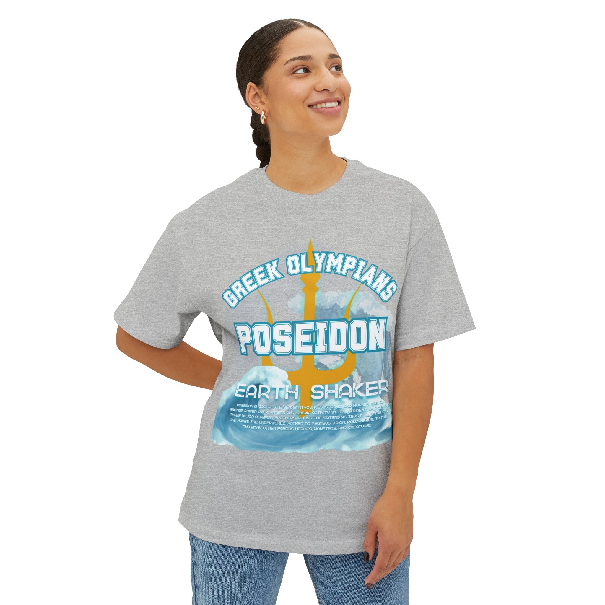 Poseidon Mythology Graphic Tee — Greek Pantheon Inspired Design