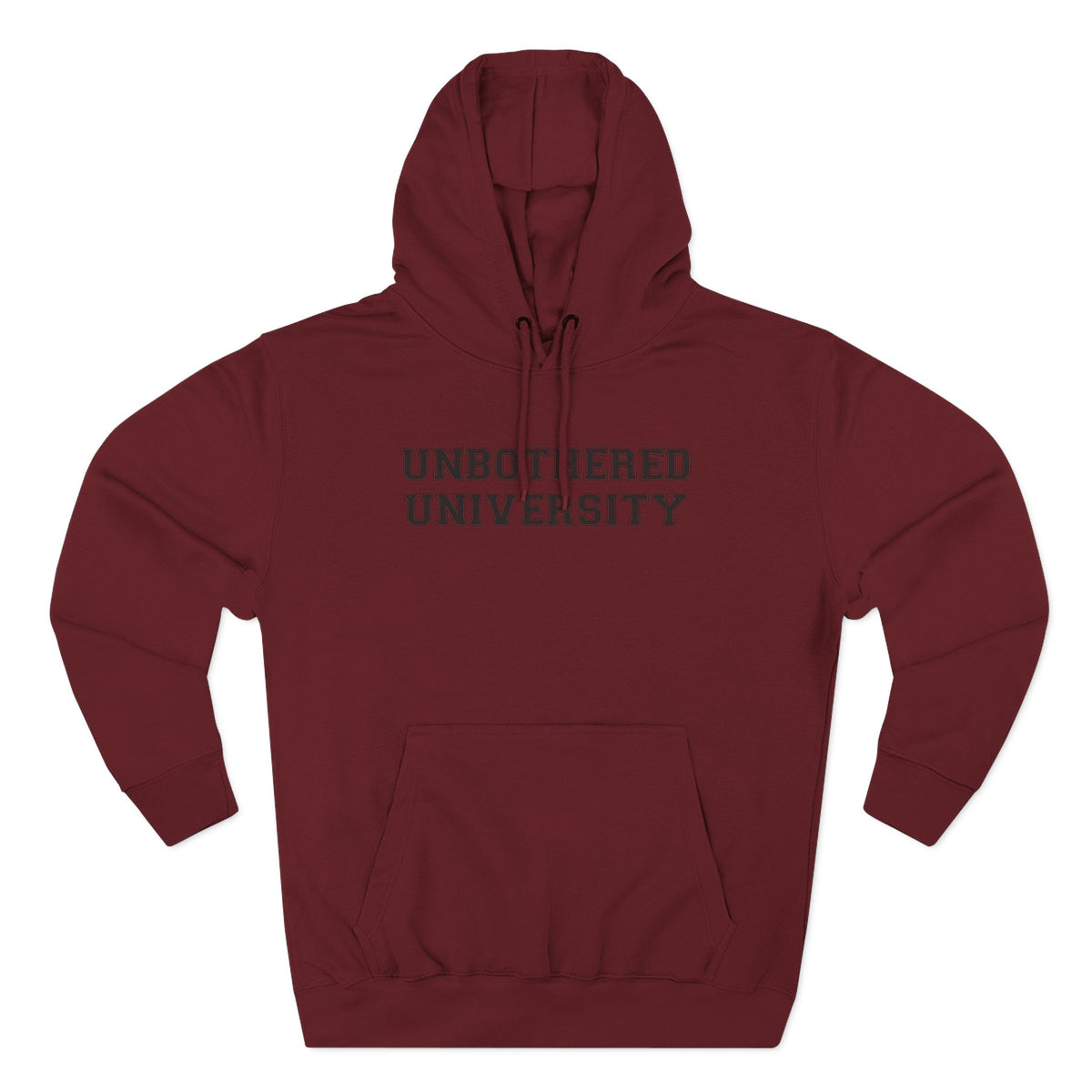Unbothered University Hoodie - Funny Minimalist Text Sweatshirt Gift