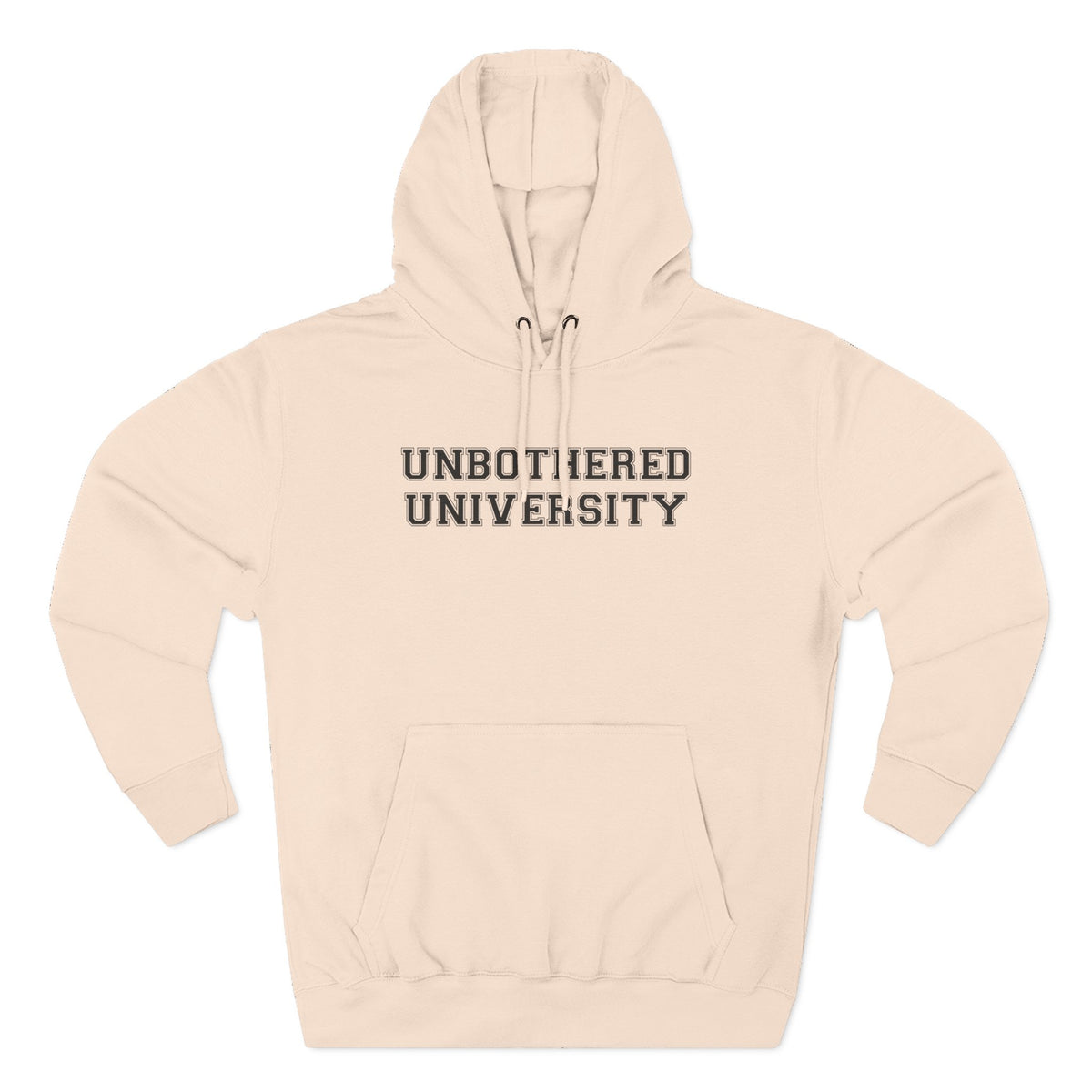 Unbothered University Hoodie - Funny Minimalist Text Sweatshirt Gift