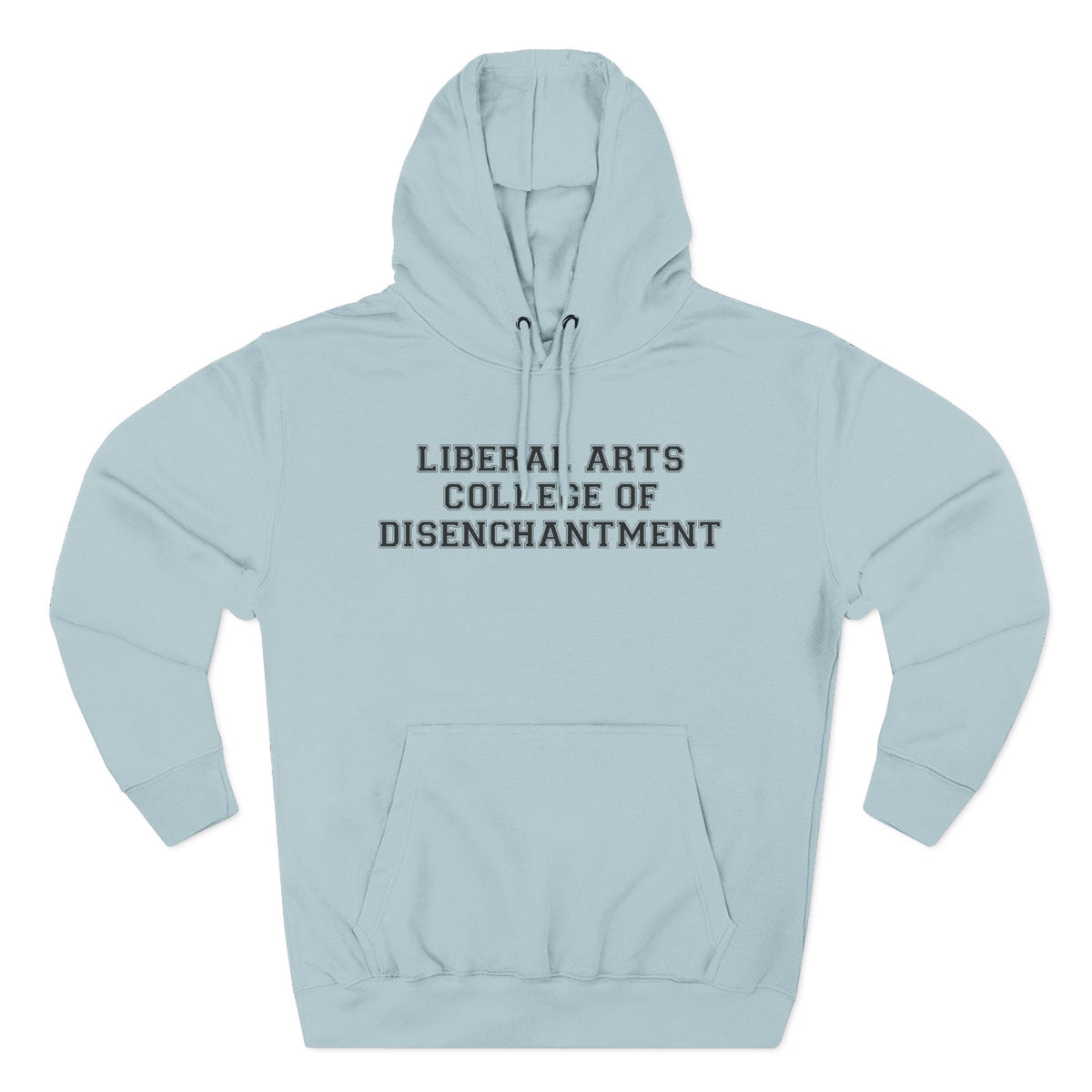 Liberal Arts College of Disenchantment Hoodie - Funny Minimalist Text Sweatshirt Gift