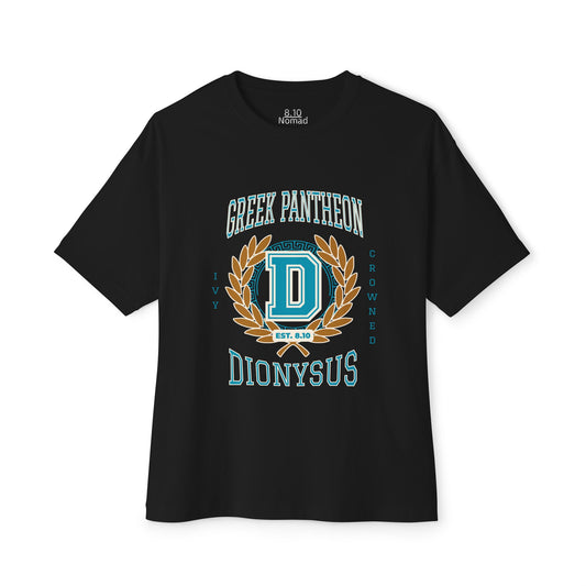 Dionysus Pantheon Tee — Greek Mythology-Inspired Oversized Boxy T-Shirt