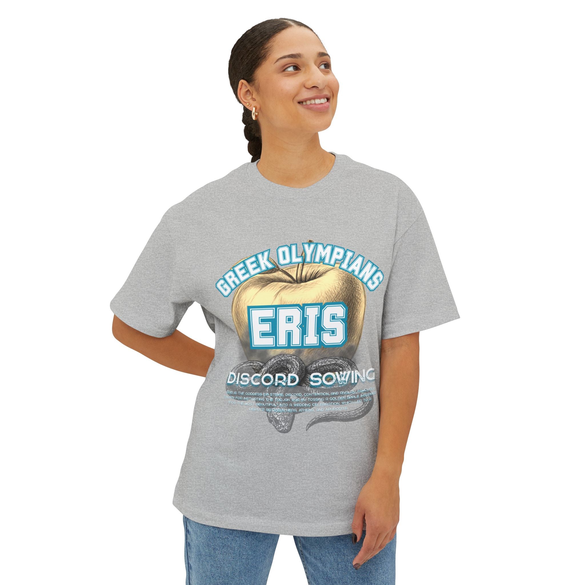 Eris Greek Mythology Tee — Pantheon-Inspired Oversized Boxy T-Shirt