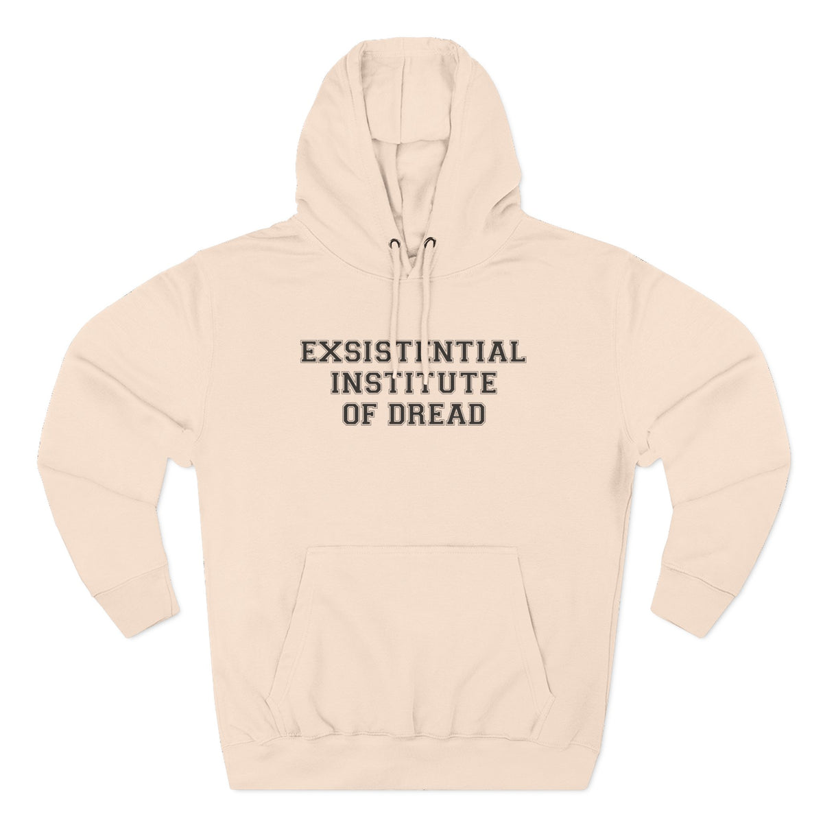 Existential Institute of Dread Hoodie - Funny Minimalist Text Sweatshirt Gift