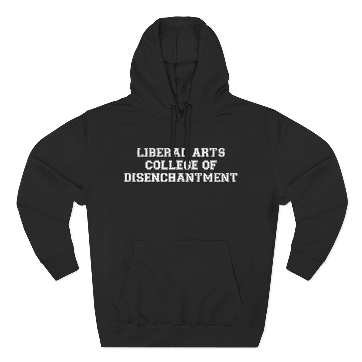 Liberal Arts College of Disenchantment Hoodie - Funny Minimalist Text Sweatshirt Gift
