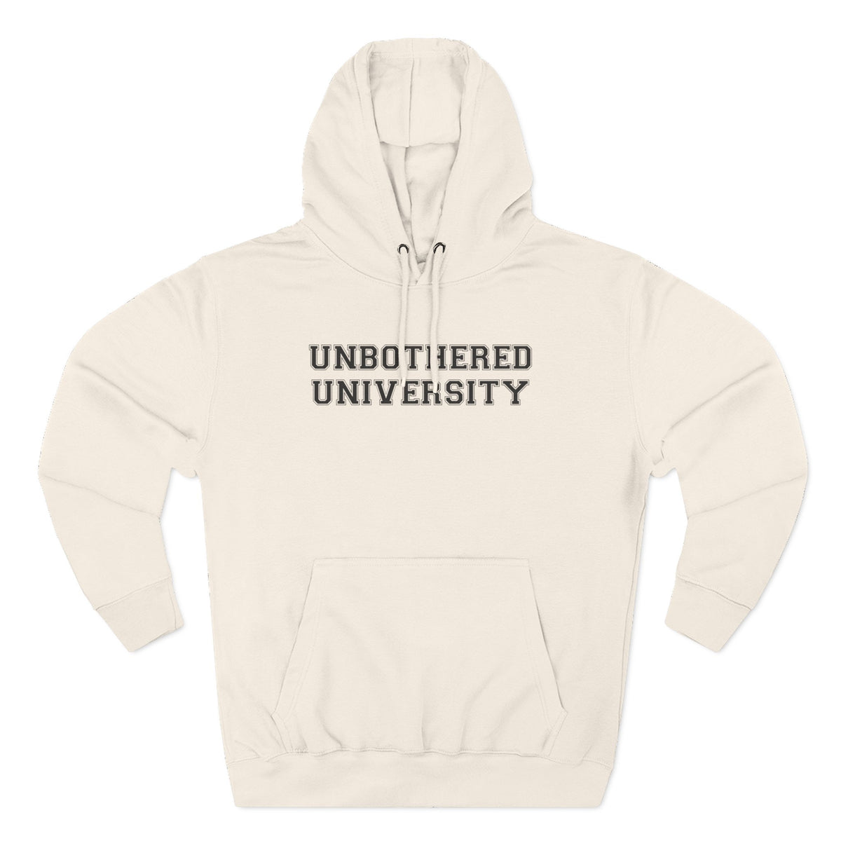Unbothered University Hoodie - Funny Minimalist Text Sweatshirt Gift