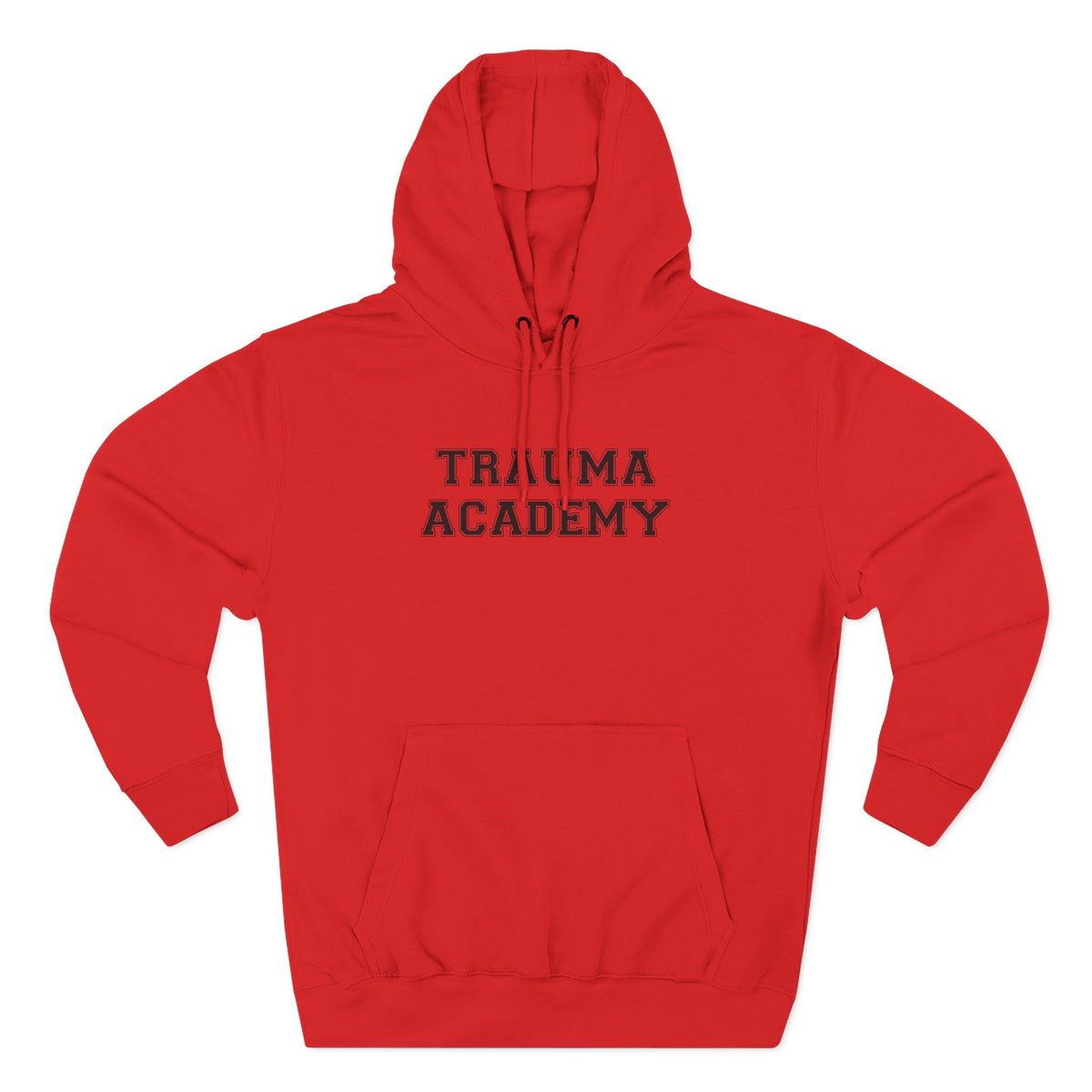 Trauma Academy Hoodie - Funny Minimalist Text Sweatshirt Gift