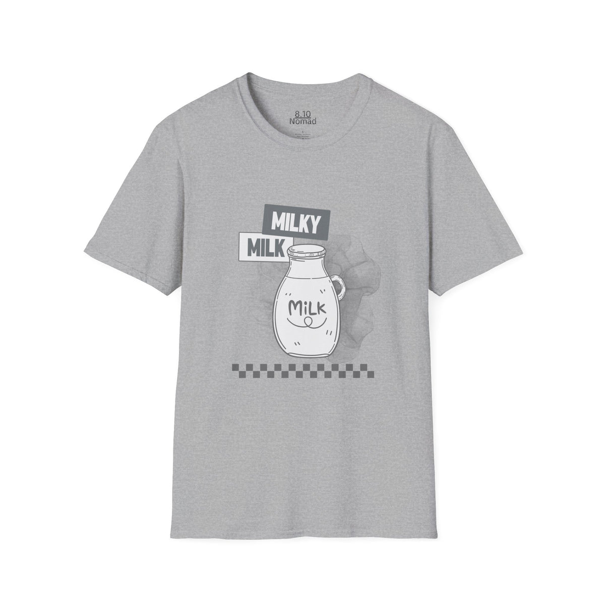 Milky Milk bottle Tee - Retro Illustration Graphic T-Shirt