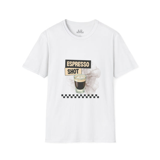 Espresso Shot Tee - Retro Illustration Graphic T-Shirt