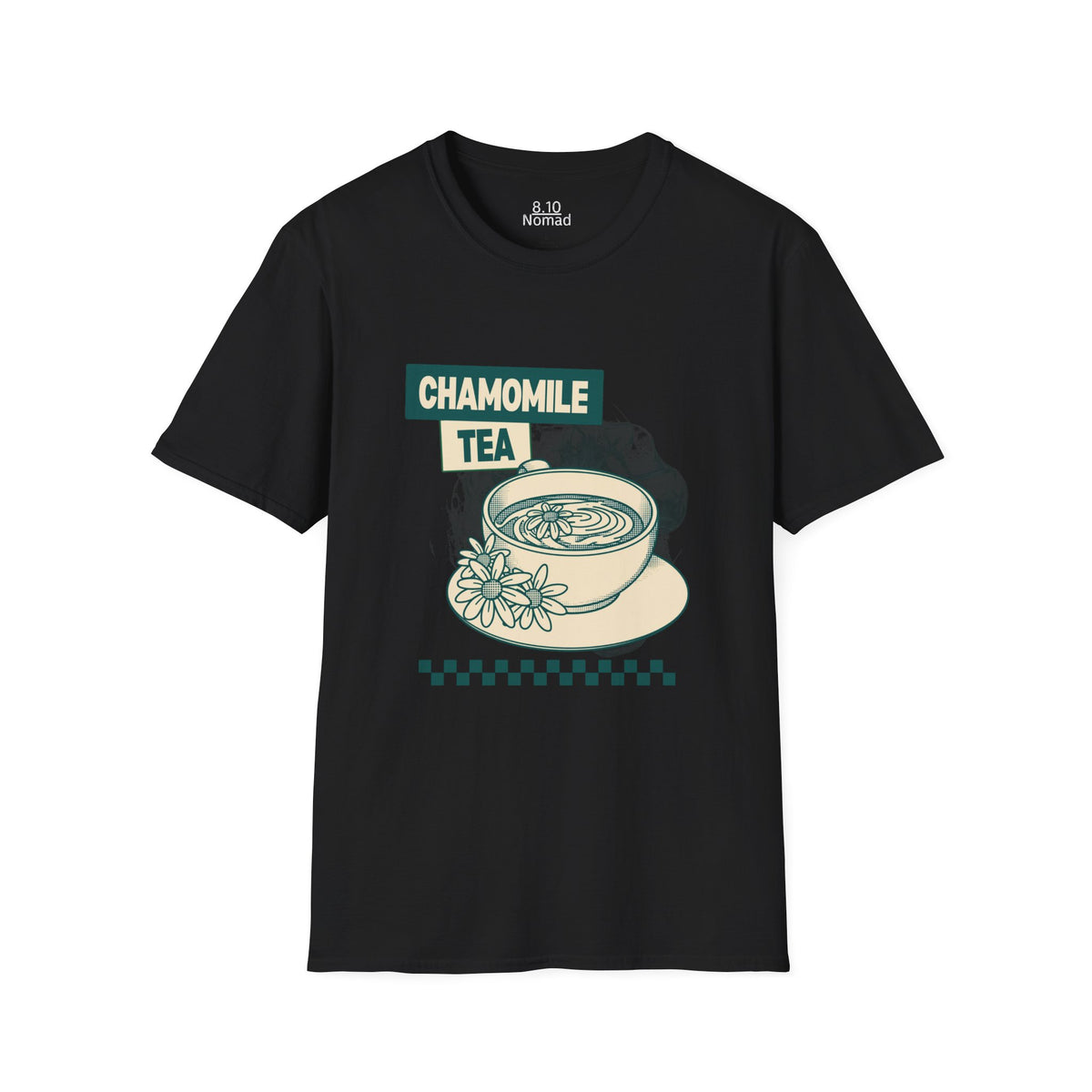 Chamomile Tea Cup Tee - Retro Illustration Graphic T-Shirt