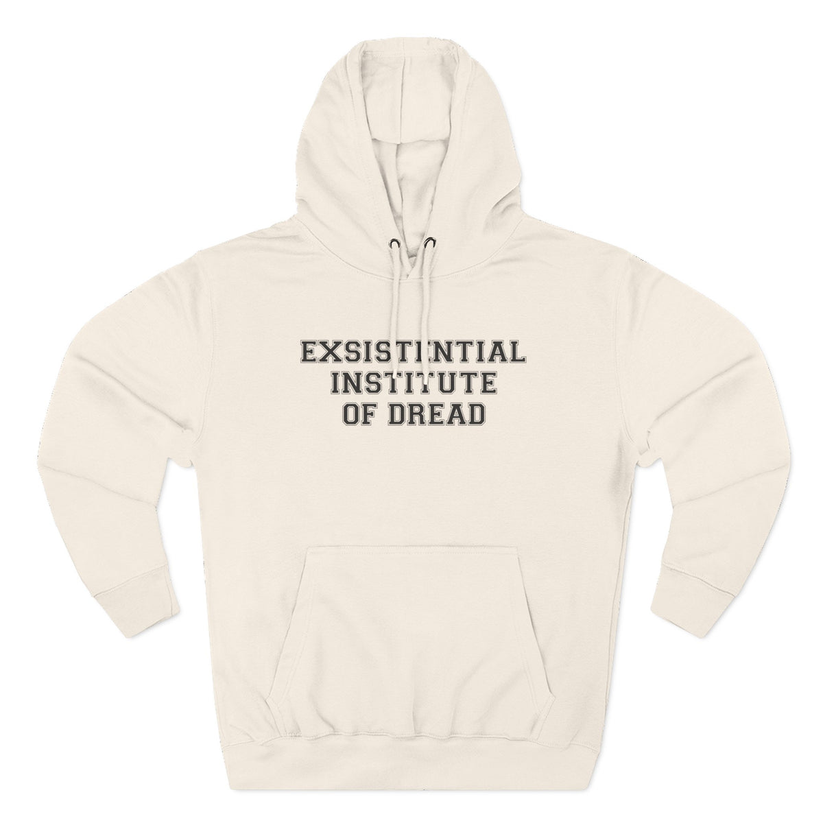 Existential Institute of Dread Hoodie - Funny Minimalist Text Sweatshirt Gift