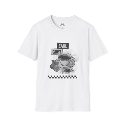 Earl Grey Tea Tee - Retro Illustration Graphic T-Shirt