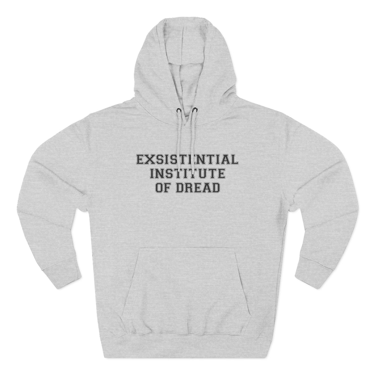 Existential Institute of Dread Hoodie - Funny Minimalist Text Sweatshirt Gift
