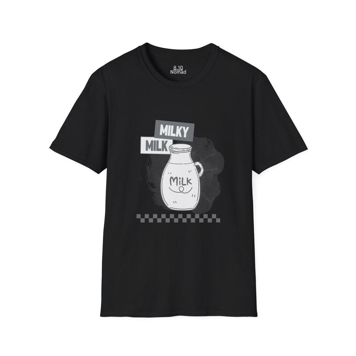 Milky Milk bottle Tee - Retro Illustration Graphic T-Shirt