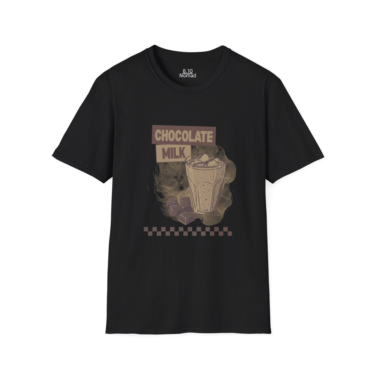 Chocolate Milk Glass Tee - Retro Illustration Graphic T-Shirt
