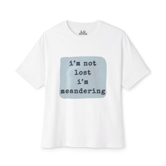 Oversized Tee — "I’m not lost, I’m meandering."