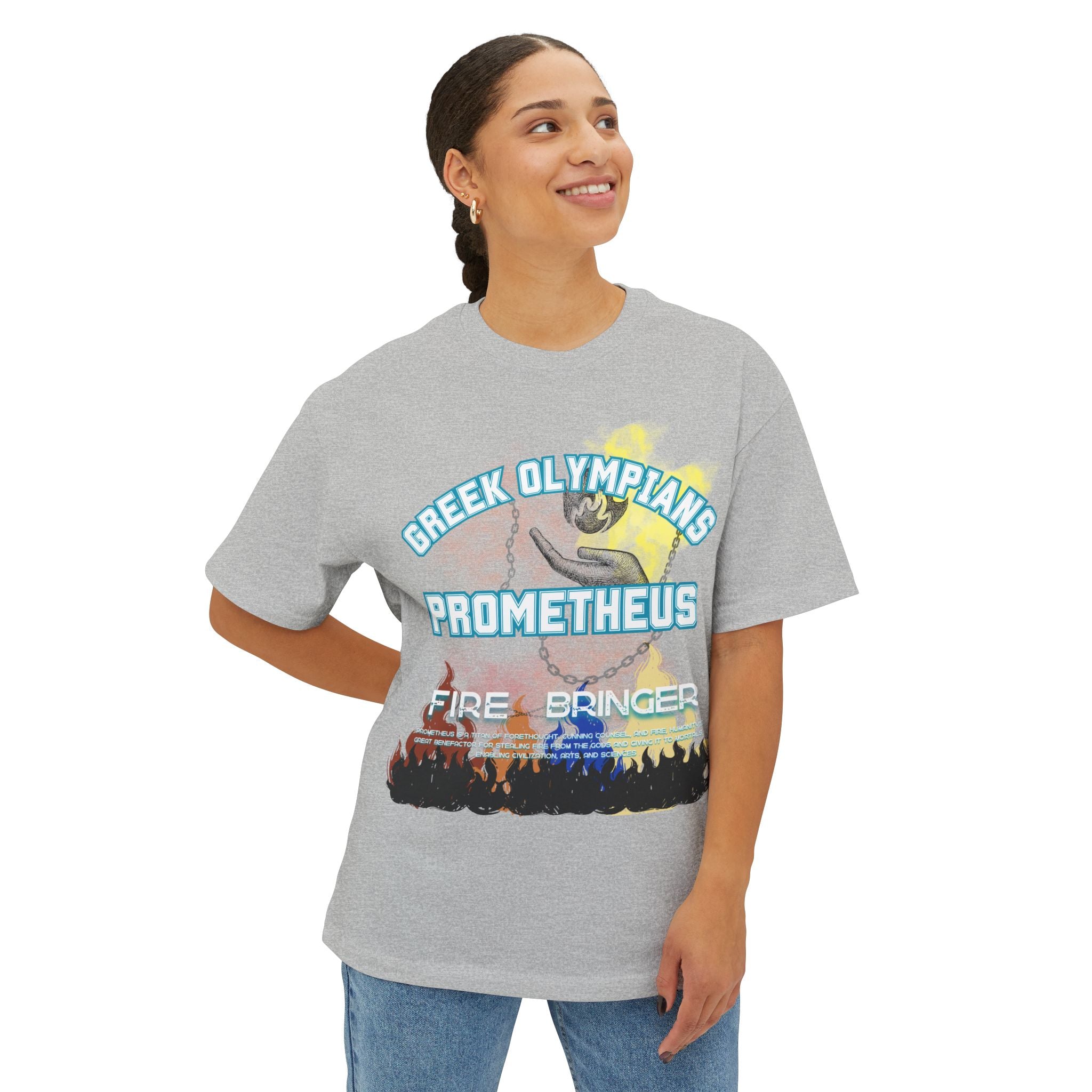 Prometheus Mythology Graphic Tee — Greek Pantheon Inspired Design