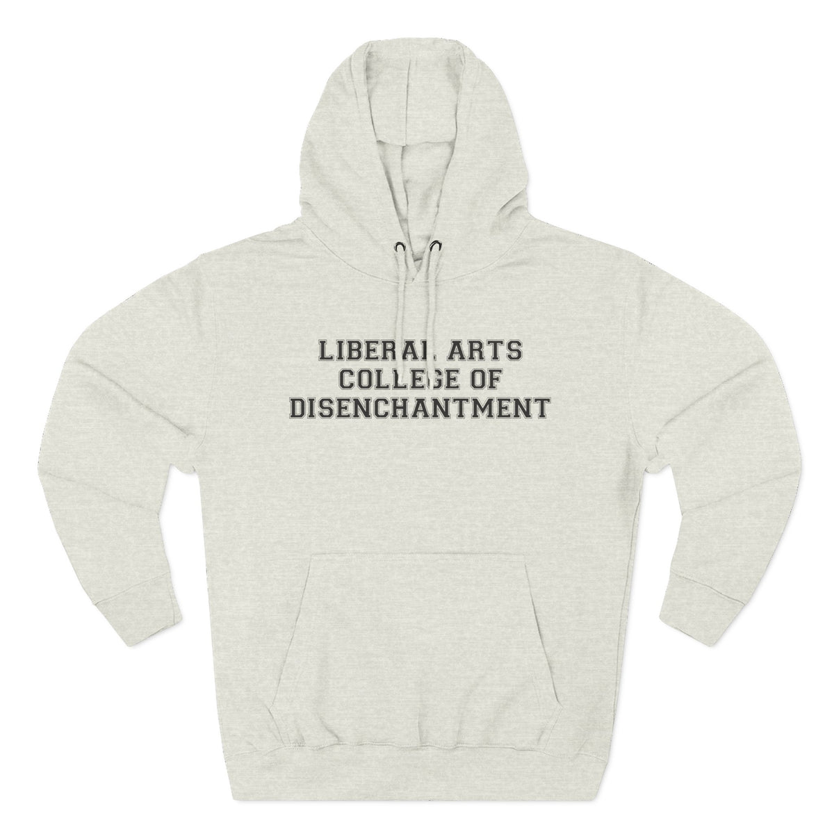 Liberal Arts College of Disenchantment Hoodie - Funny Minimalist Text Sweatshirt Gift