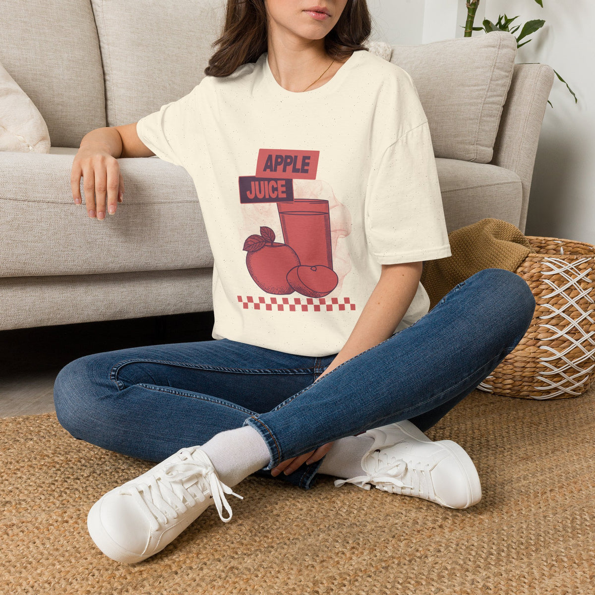 Apple Juice Tee - Retro Illustration Graphic T-Shirt