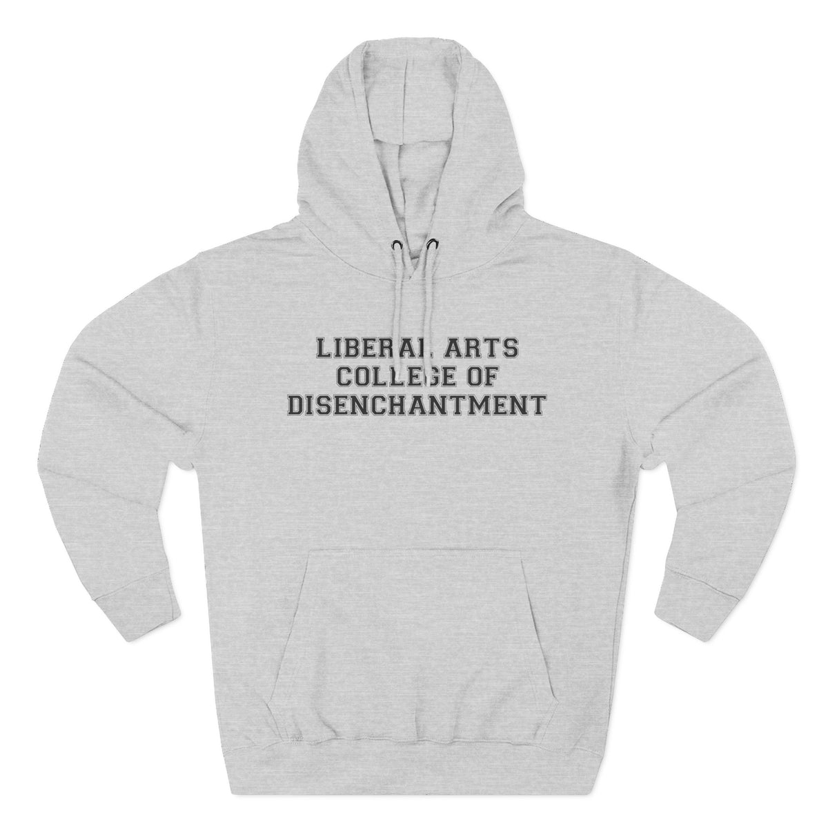 Liberal Arts College of Disenchantment Hoodie - Funny Minimalist Text Sweatshirt Gift