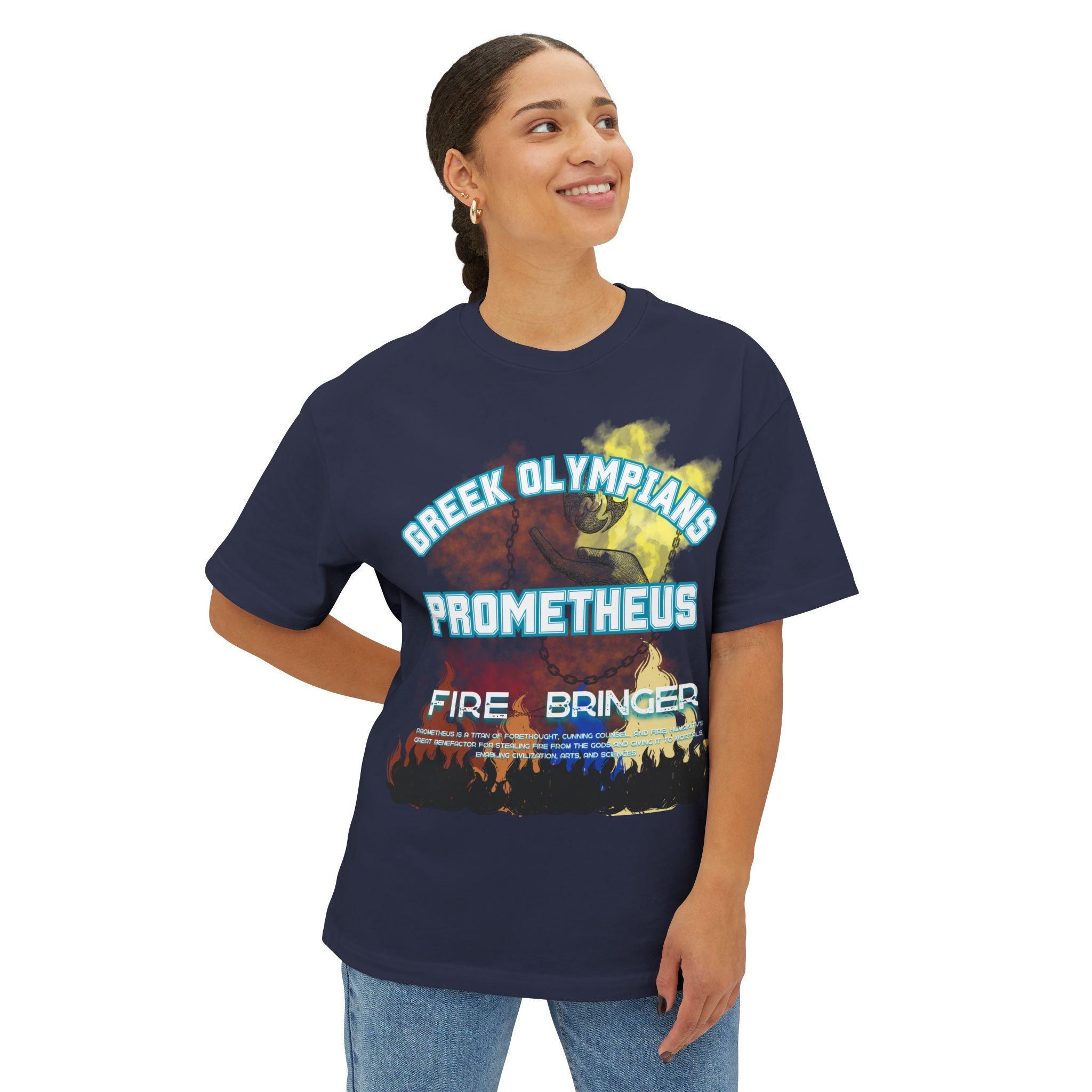 Prometheus Mythology Graphic Tee — Greek Pantheon Inspired Design