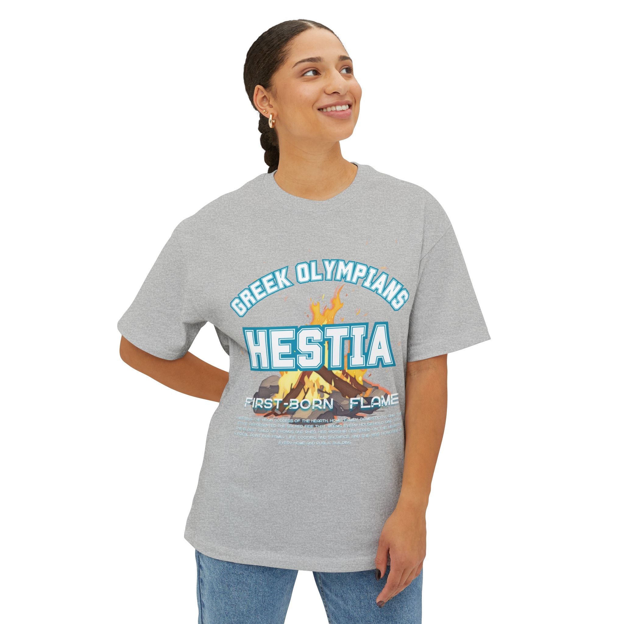 Hestia Mythology Graphic Tee — Greek Pantheon Inspired Design