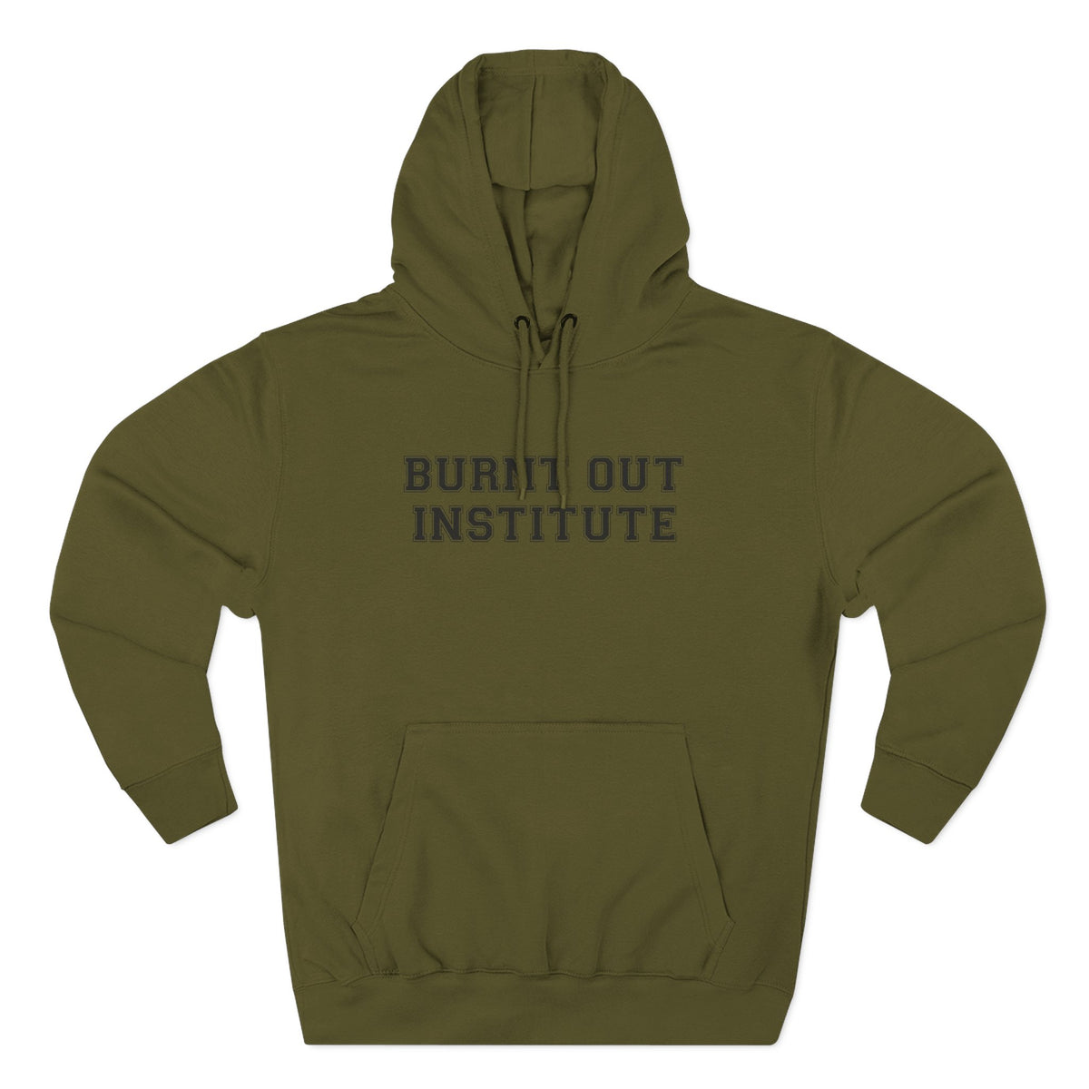 Burnt Out Institute Pullover Hoodie - Funny Minimalist Text Sweatshirt Gift