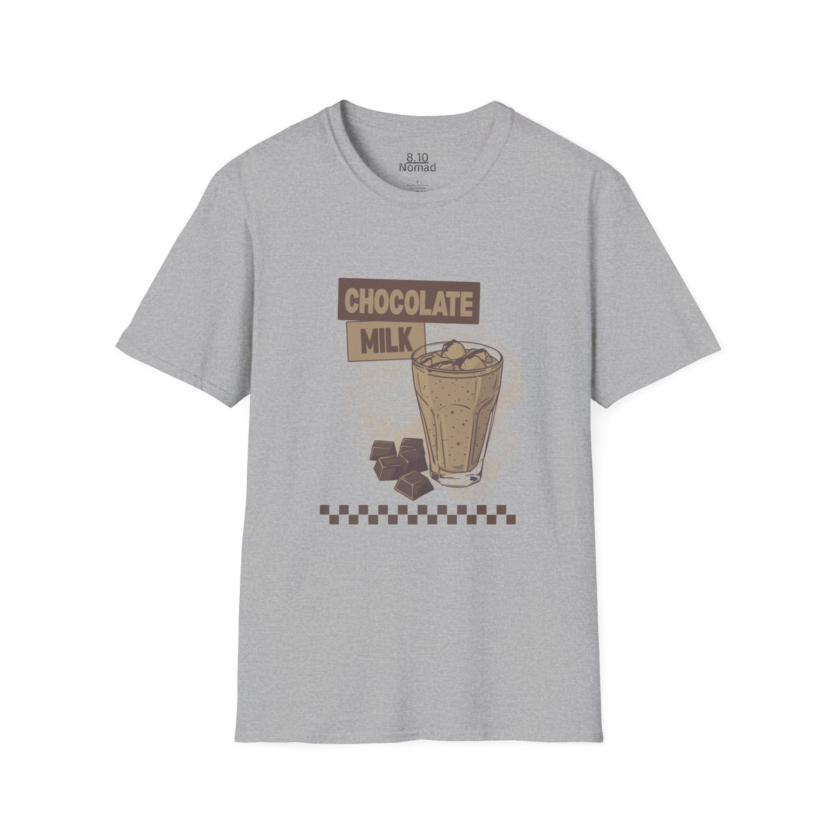 Chocolate Milk Glass Tee - Retro Illustration Graphic T-Shirt