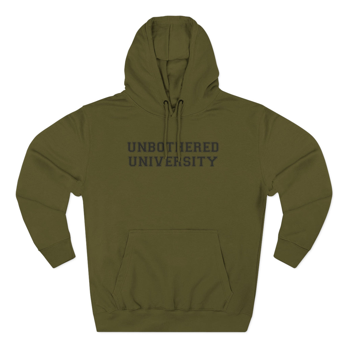 Unbothered University Hoodie - Funny Minimalist Text Sweatshirt Gift