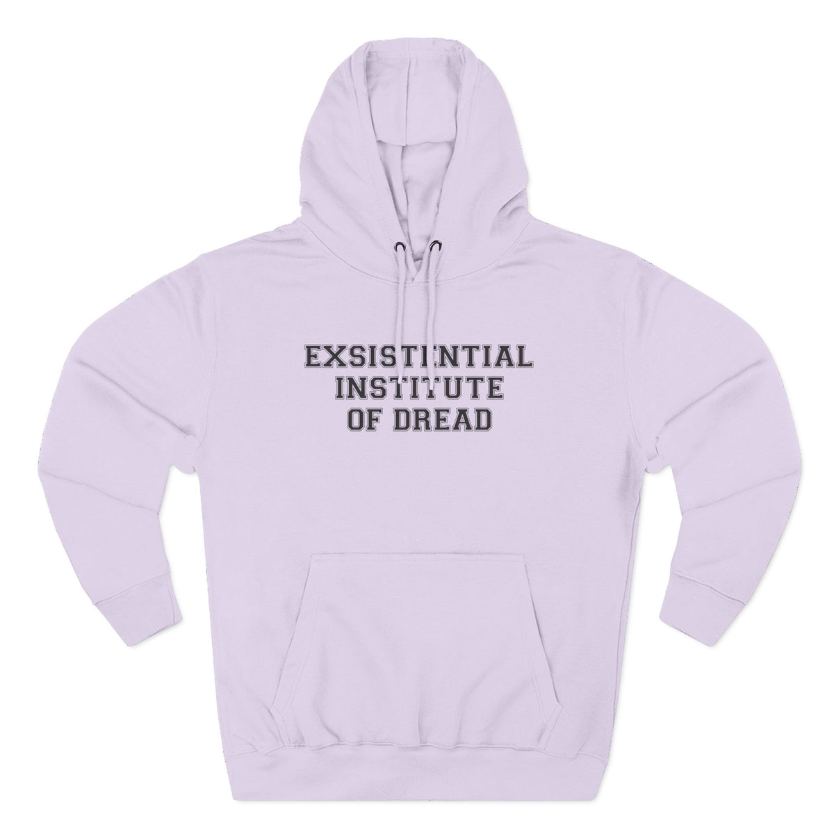 Existential Institute of Dread Hoodie - Funny Minimalist Text Sweatshirt Gift