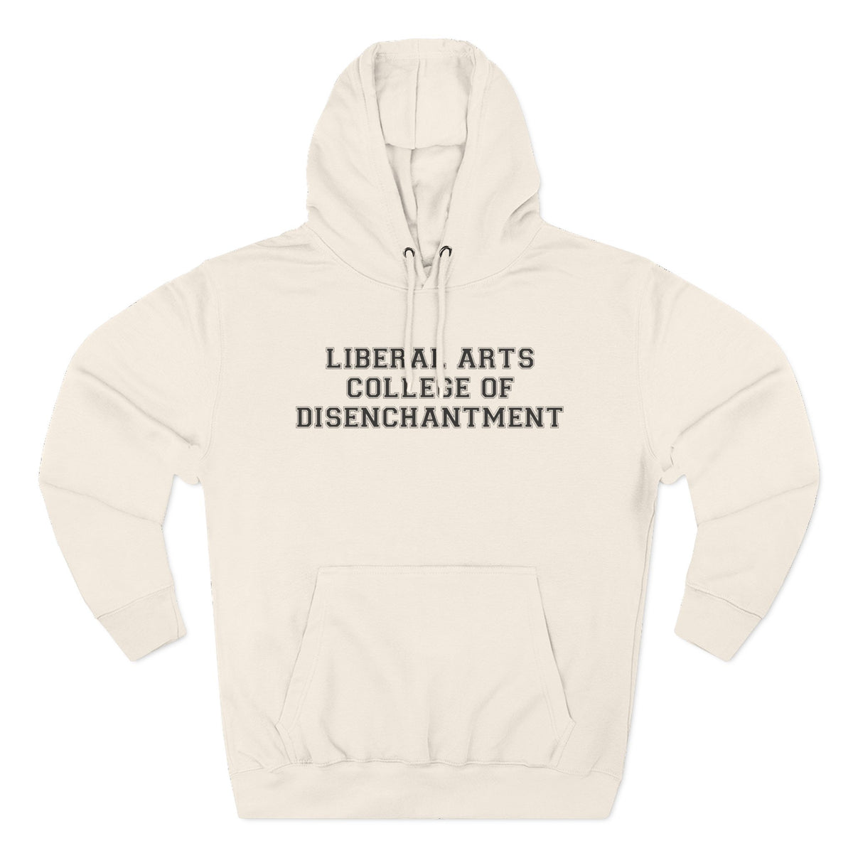 Liberal Arts College of Disenchantment Hoodie - Funny Minimalist Text Sweatshirt Gift