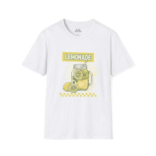 Lemonade Mason Jar Tee - Retro Illustration Graphic T-Shirt