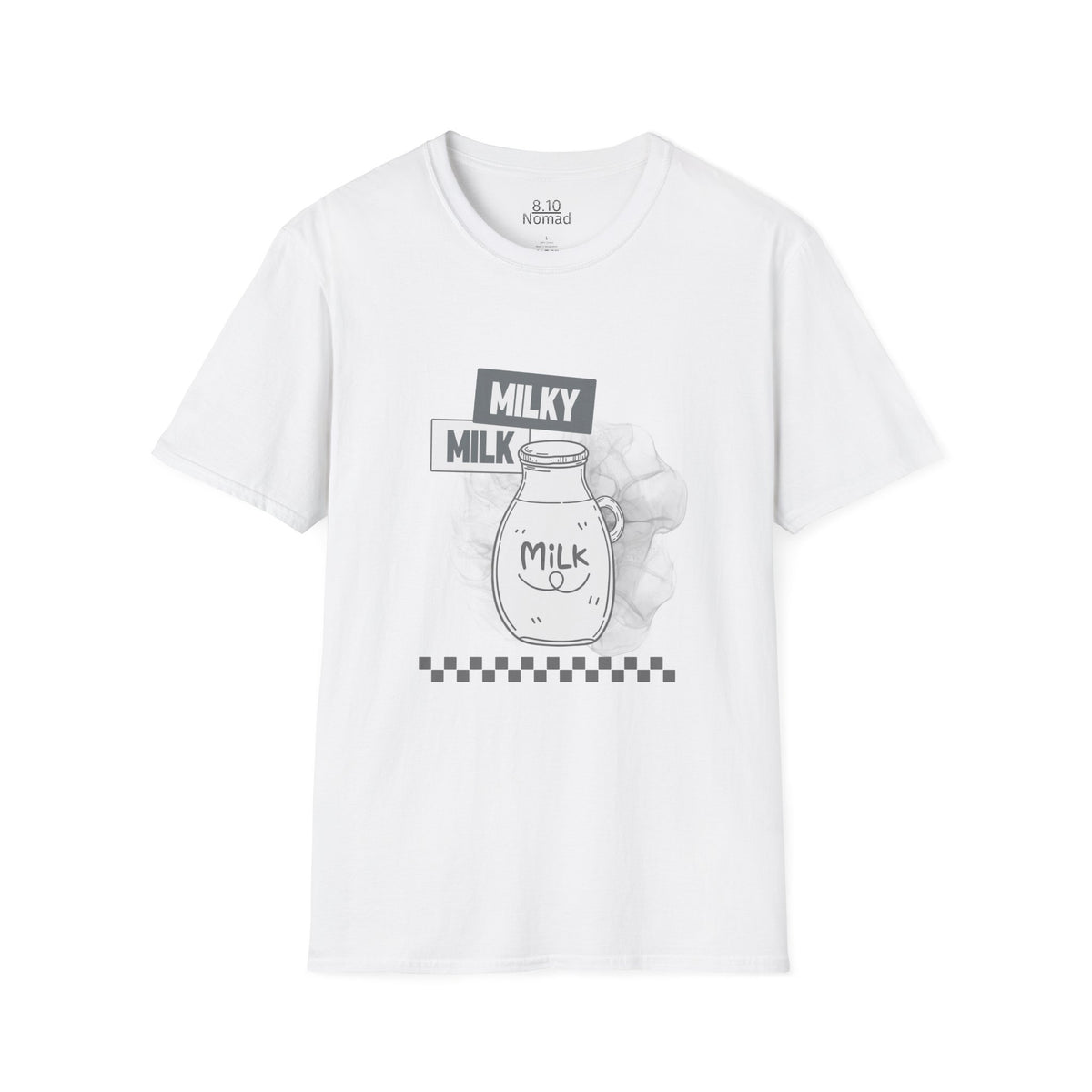 Milky Milk bottle Tee - Retro Illustration Graphic T-Shirt