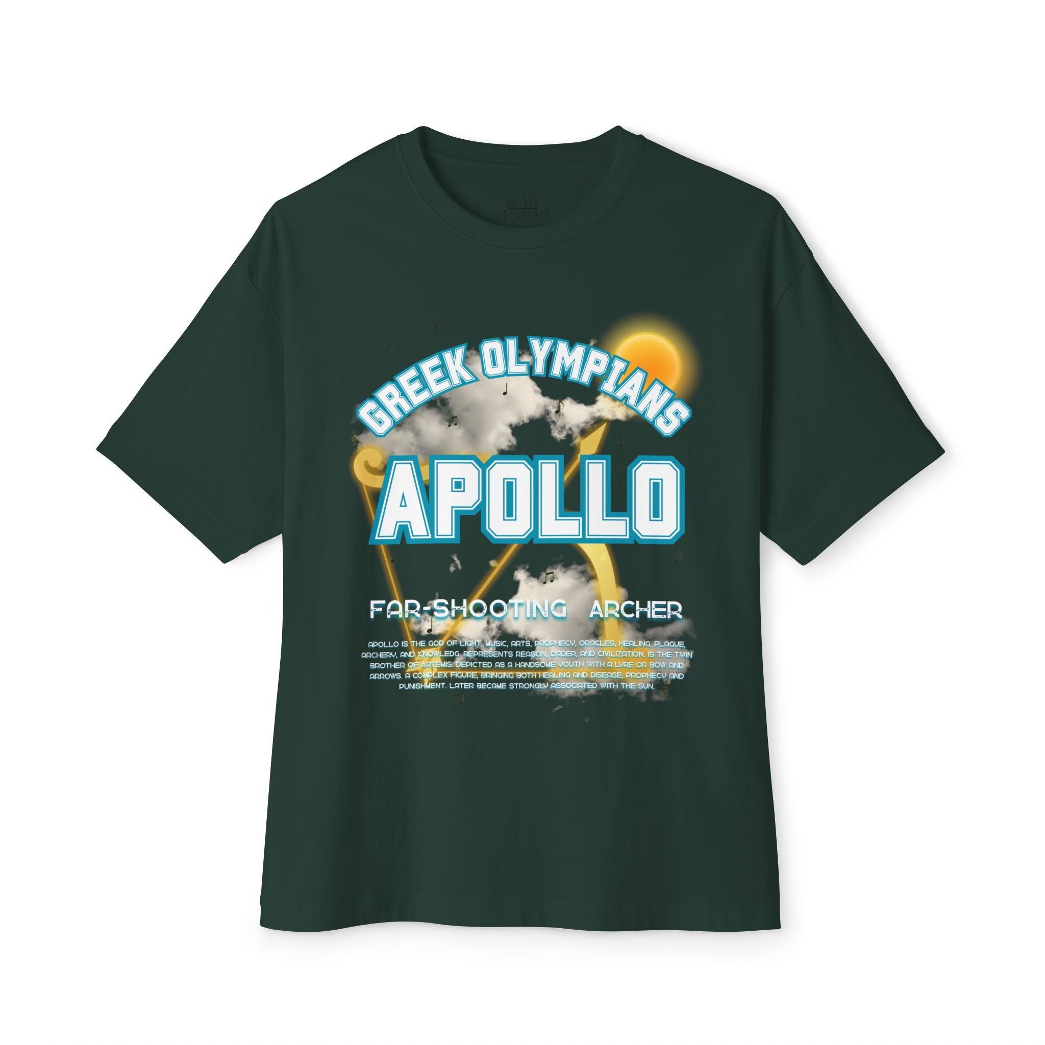 Apollo Mythology Graphic Tee — Greek Pantheon Inspired Design