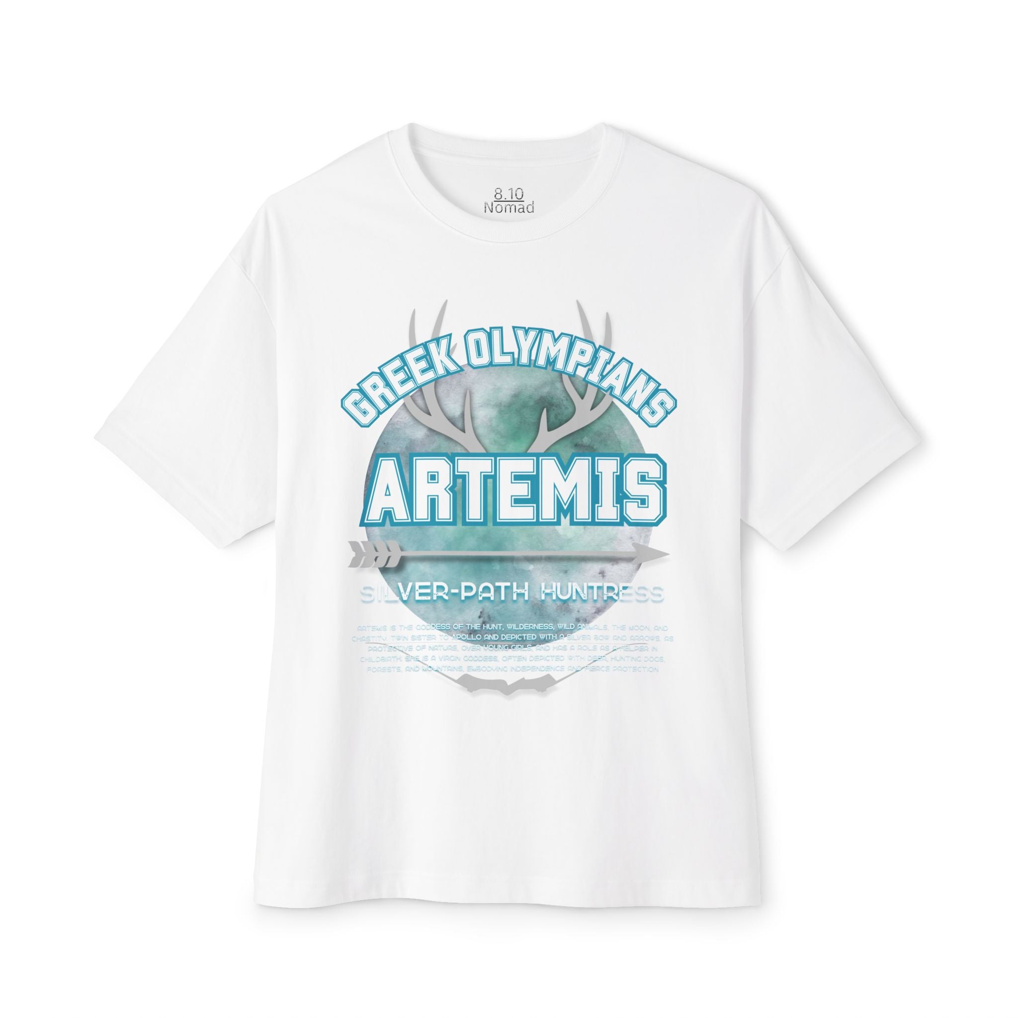Artemis Pantheon Tee — Greek Mythology Oversized Boxy T-Shirt