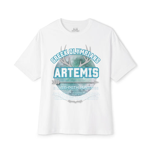 Artemis Pantheon Tee — Greek Mythology Oversized Boxy T-Shirt