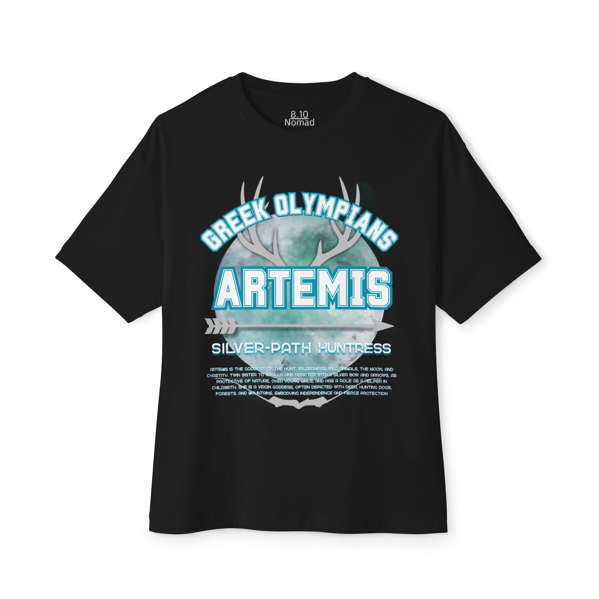 Artemis Pantheon Tee — Greek Mythology Oversized Boxy T-Shirt