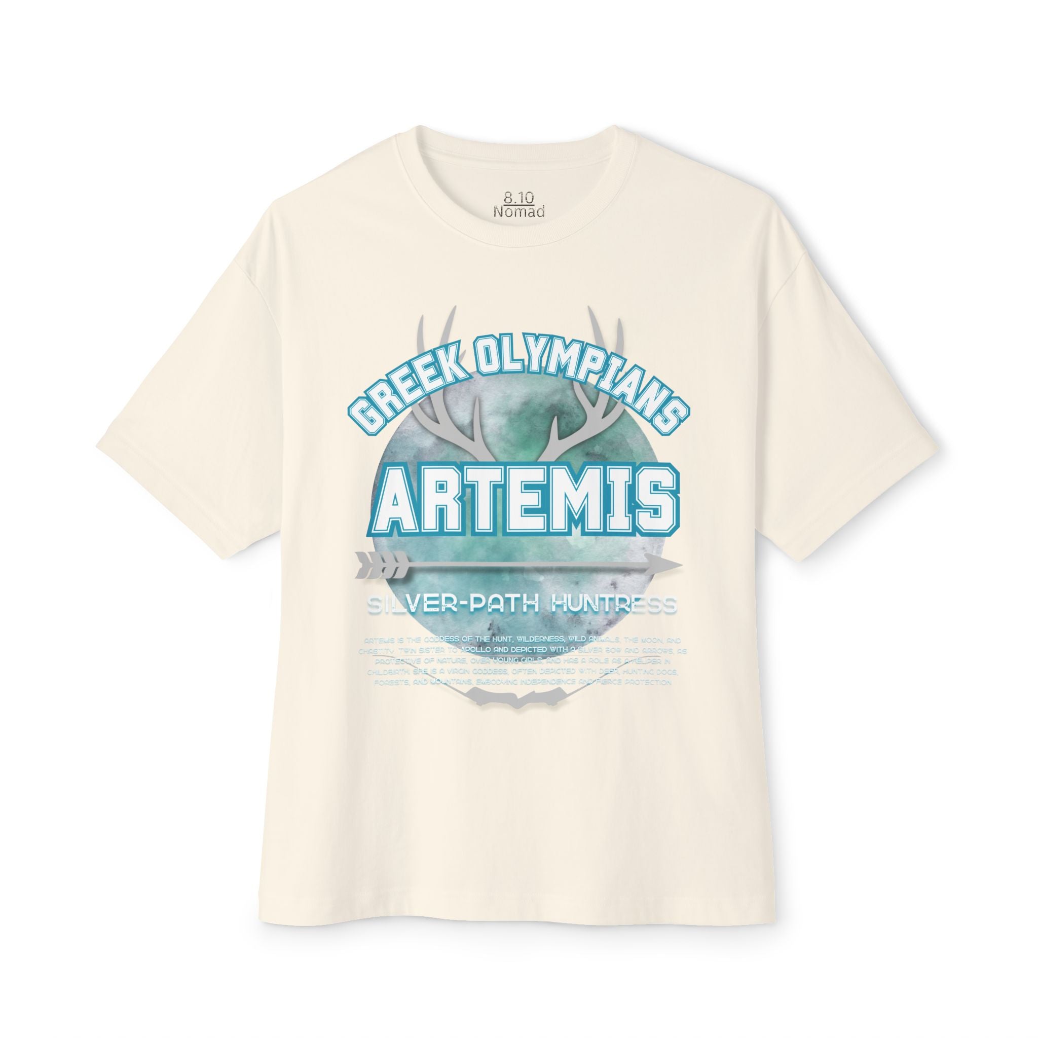 Artemis Pantheon Tee — Greek Mythology Oversized Boxy T-Shirt