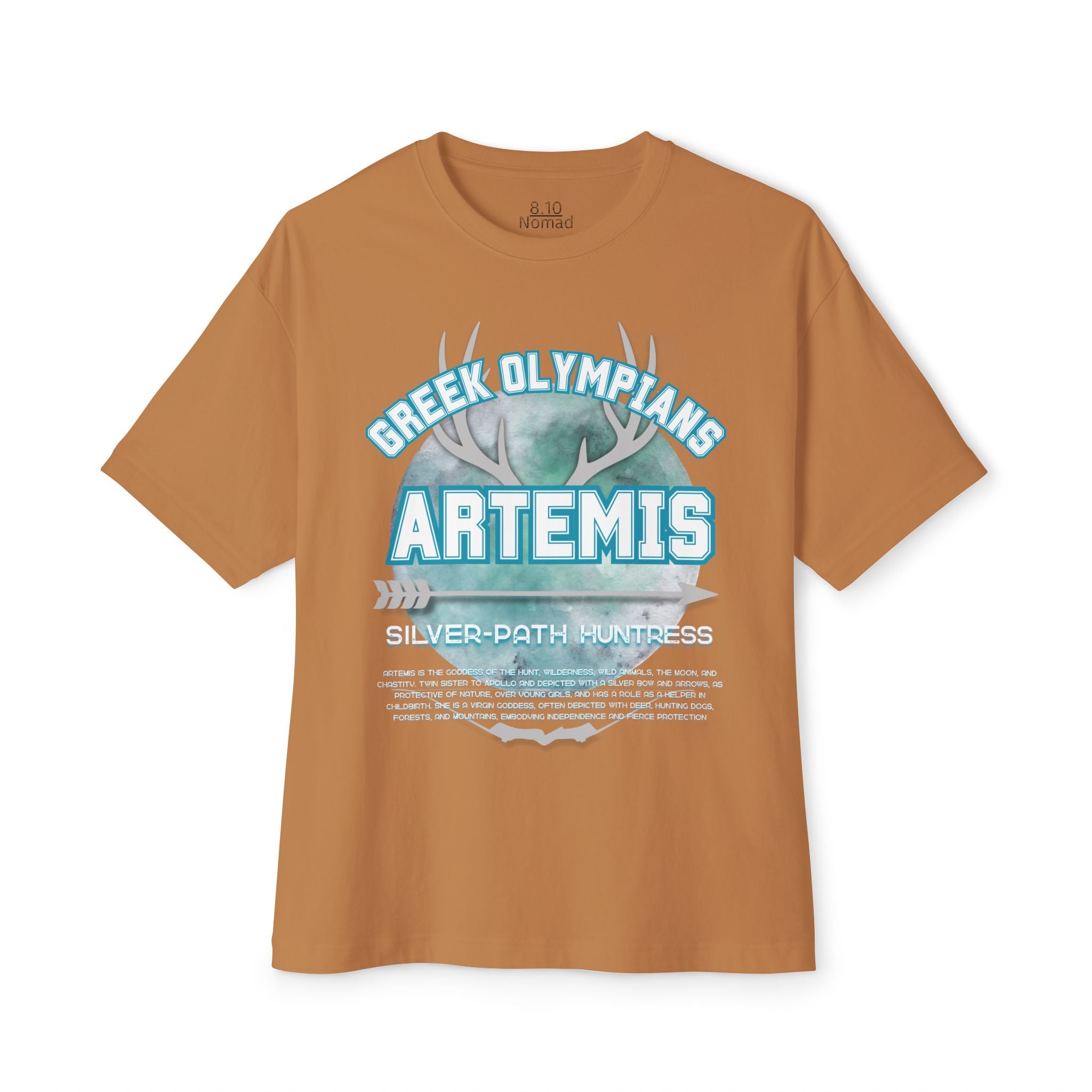 Artemis Pantheon Tee — Greek Mythology Oversized Boxy T-Shirt