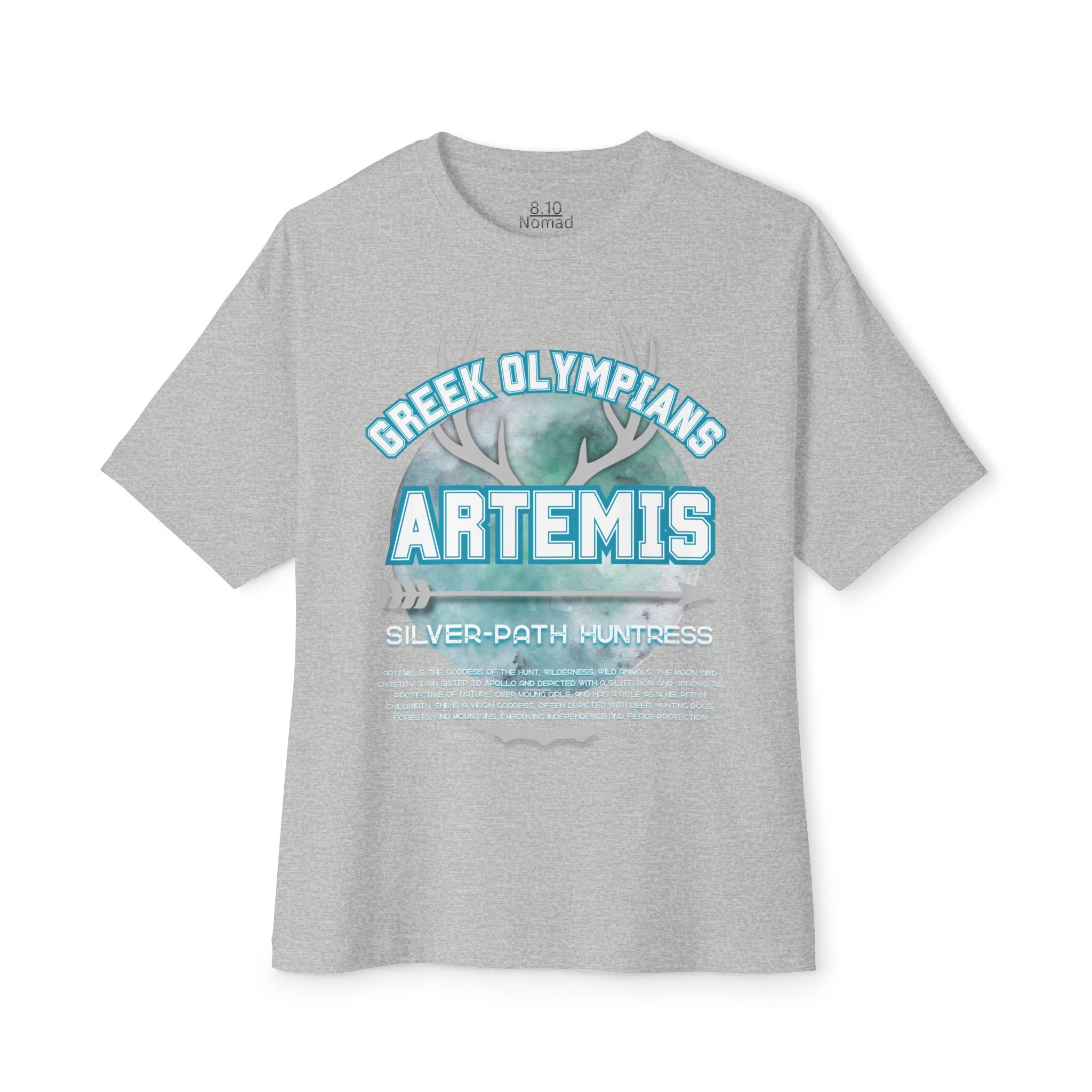 Artemis Pantheon Tee — Greek Mythology Oversized Boxy T-Shirt