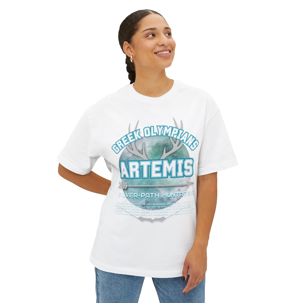 Artemis Pantheon Tee — Greek Mythology Oversized Boxy T-Shirt