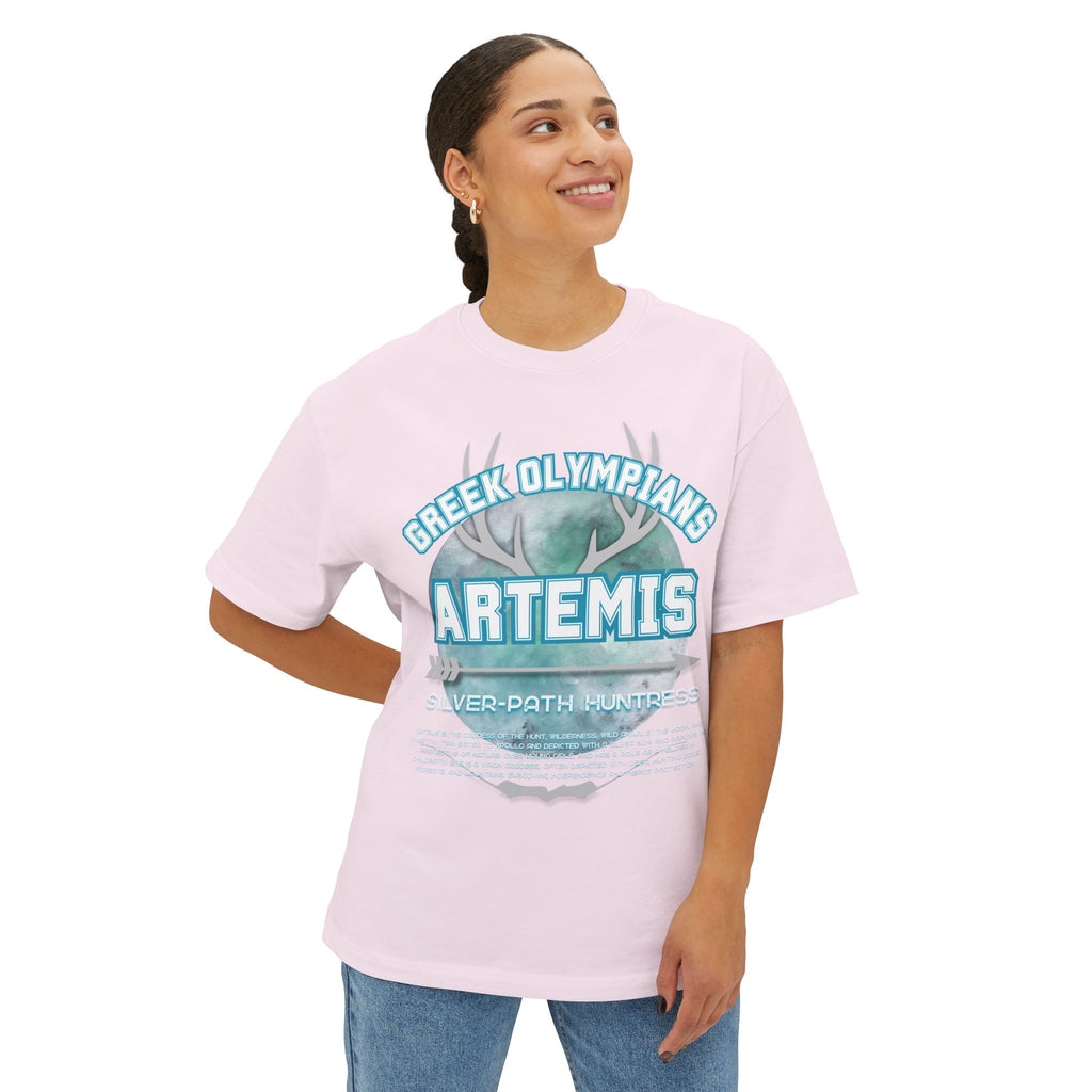 Artemis Pantheon Tee — Greek Mythology Oversized Boxy T-Shirt