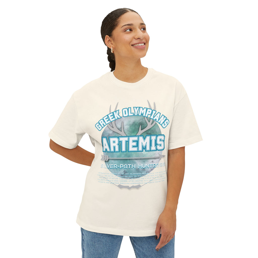 Artemis Pantheon Tee — Greek Mythology Oversized Boxy T-Shirt