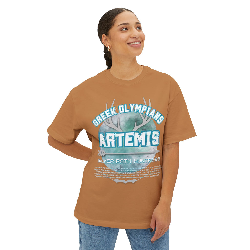 Artemis Pantheon Tee — Greek Mythology Oversized Boxy T-Shirt