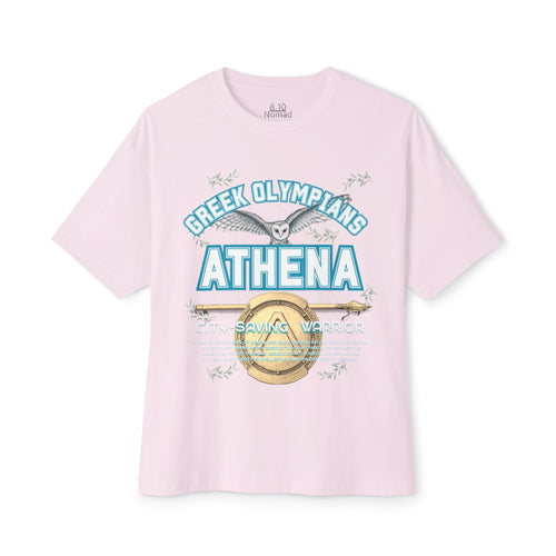 Athena Pantheon Graphic Tee — Greek Mythology Oversized Boxy T-Shirt