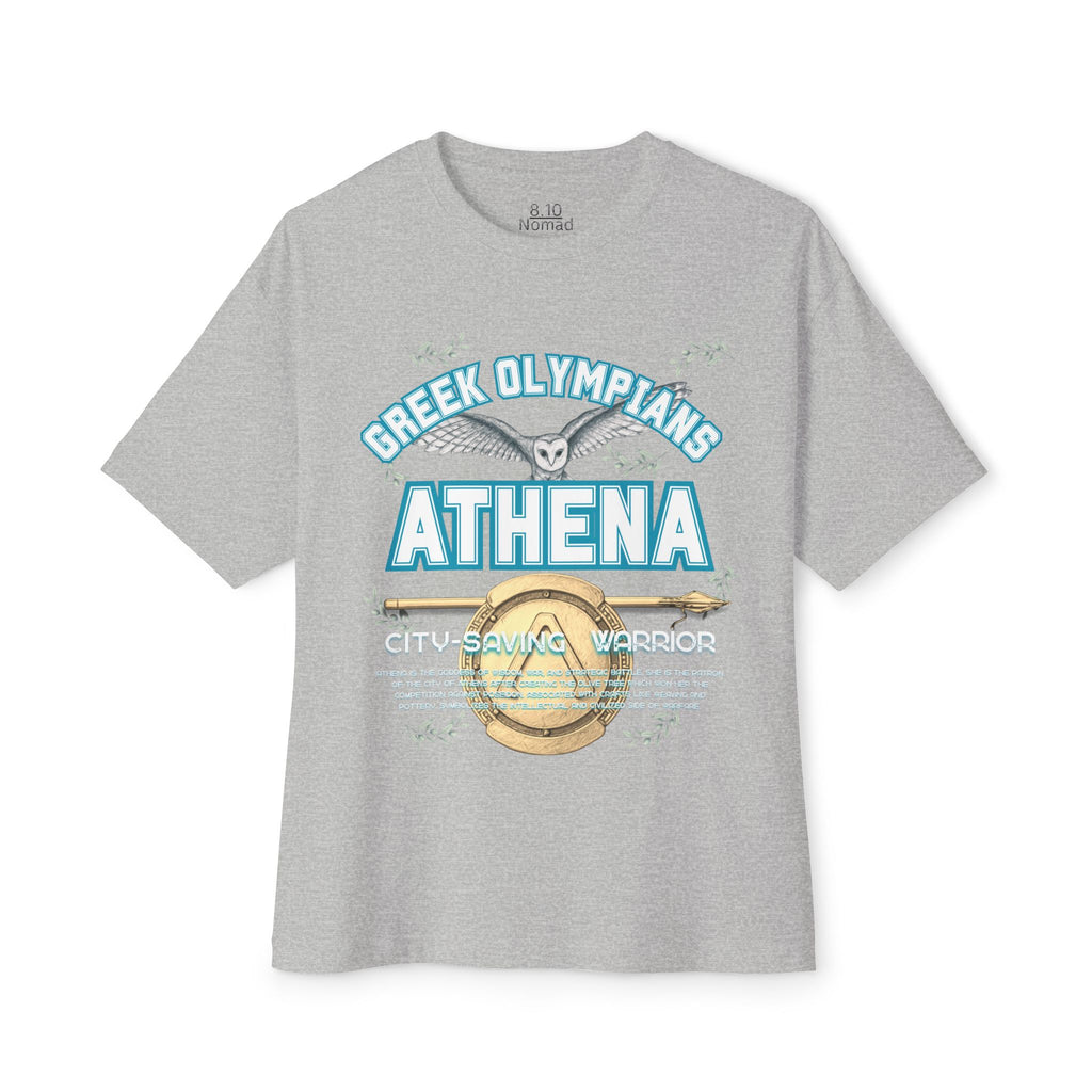 Athena Pantheon Graphic Tee — Greek Mythology Oversized Boxy T-Shirt