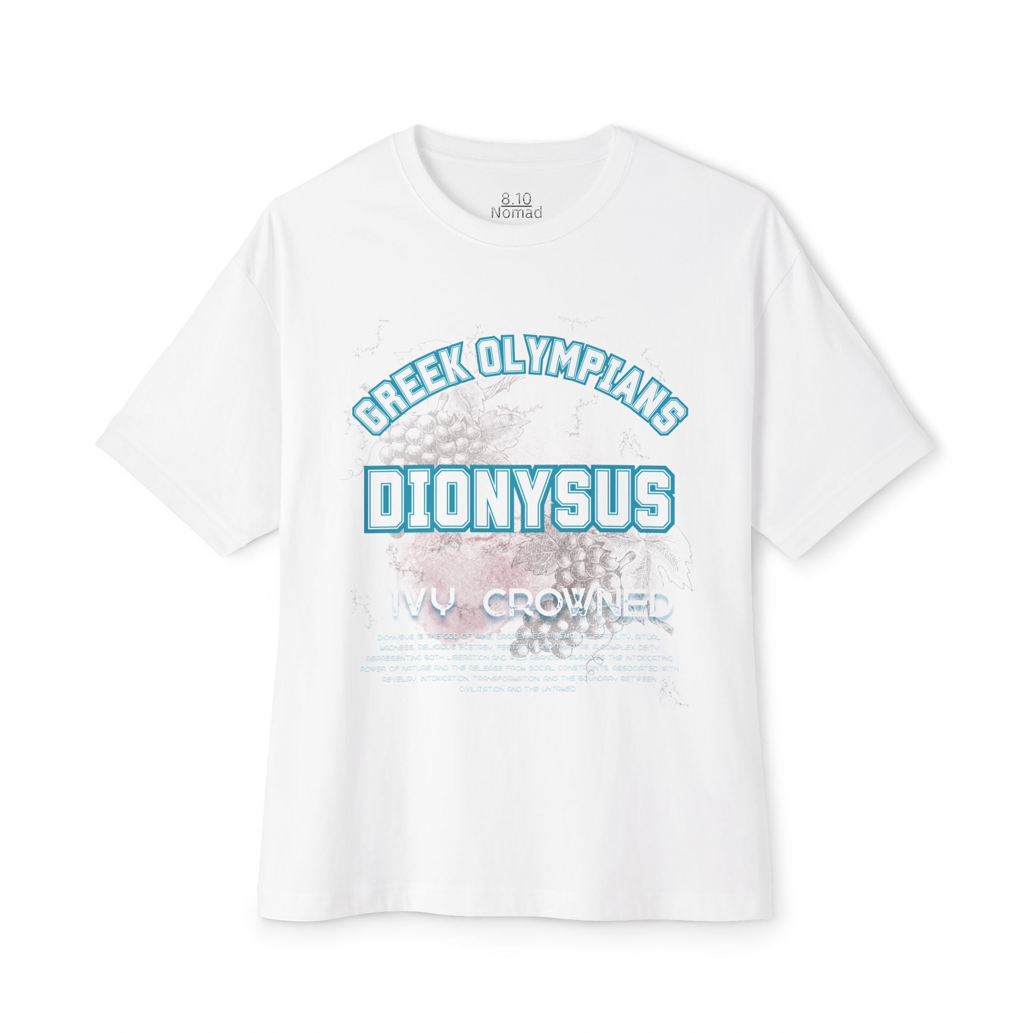 Dionysus Pantheon Tee — Greek Mythology-Inspired Oversized Boxy T-Shirt