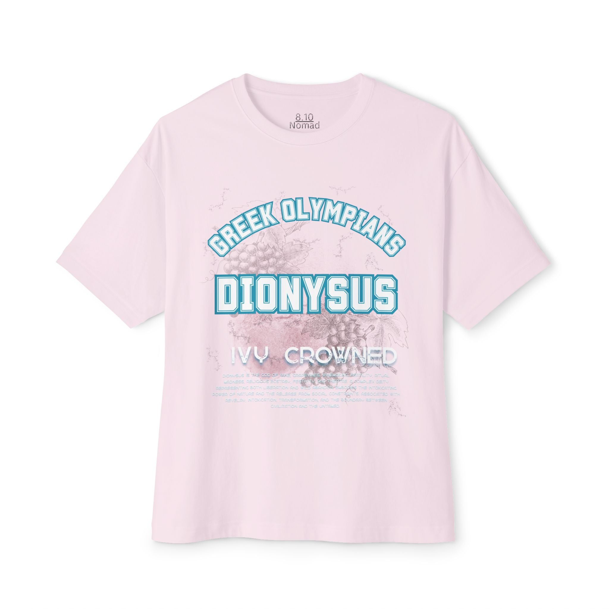 Dionysus Pantheon Tee — Greek Mythology-Inspired Oversized Boxy T-Shirt