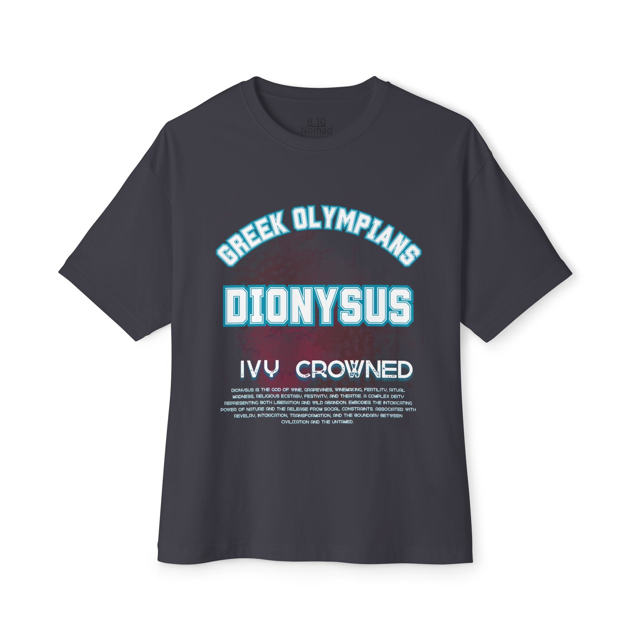 Dionysus Pantheon Tee — Greek Mythology-Inspired Oversized Boxy T-Shirt