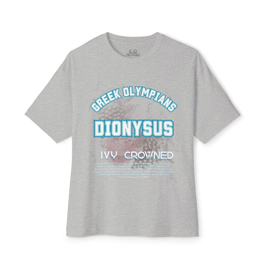 Dionysus Pantheon Tee — Greek Mythology-Inspired Oversized Boxy T-Shirt