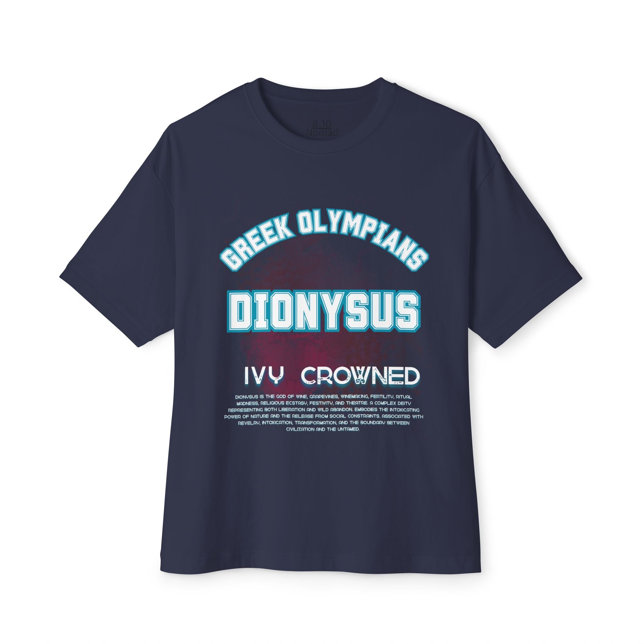 Dionysus Pantheon Tee — Greek Mythology-Inspired Oversized Boxy T-Shirt